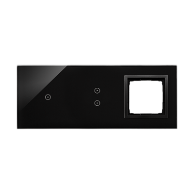 Simon 54 Touch touch panel 3 modules, Modul 1: 1 touch field, Module 2: 2 vertical touch fields, Module 3: space for Simon 54 module, Fixing: horizontal, volcanic lava