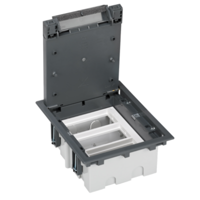 Floor box, SF, Rectangular, 6×K45, 3×S500, 93mm÷128mm