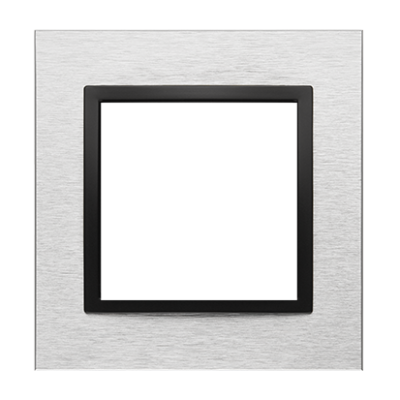 Simon 54 Nature single frame, metal, inox nero
