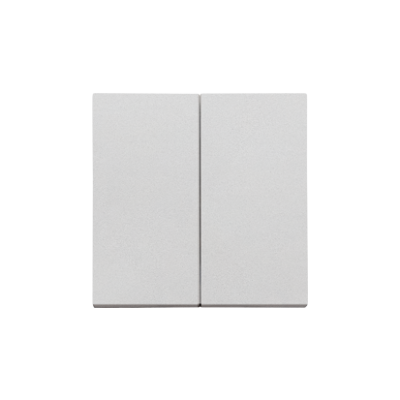 Simon 55 double button for switches and push buttons, matt aluminum