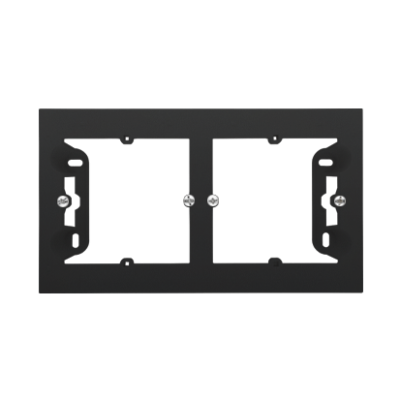 Simon 55 double surface mounted box, black matt