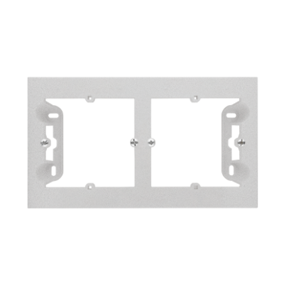Simon 55 double surface mounted box, matt aluminum
