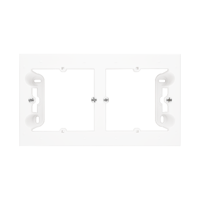 Simon 55 double surface mounted box, white matt