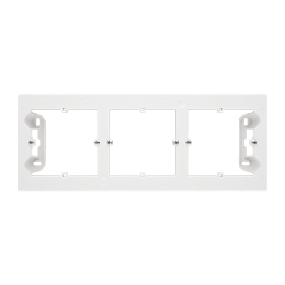 Simon 55 triple surface mounted box, white matt