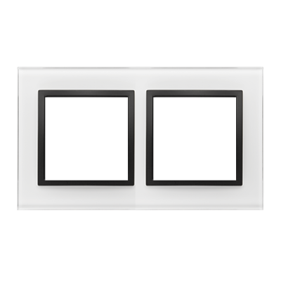 Simon 54 Nature double frame, glass, black pearl
