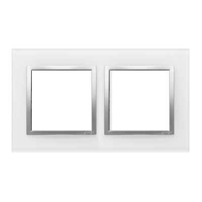 Simon 54 Nature double frame, glass, silver pearl
