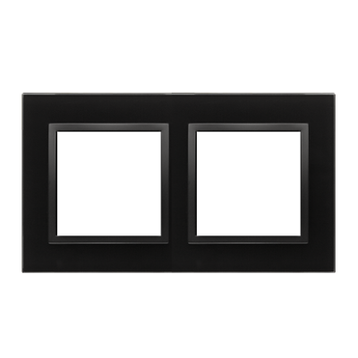 Simon 54 Nature double frame, glass, volcanic lava