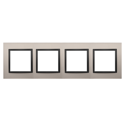 Simon 54 Nature quadruple frame, metal, satin night