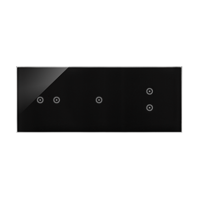 Simon 54 Touch touch panel 3 modules, Modul 1: 2 horizontal touch fields, Module 2: 1 touch field, Module 3: 2 vertical touch fields, Fixing: horizontal, frozen lava