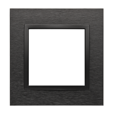 Simon 54 Nature single frame, metal, inox dark