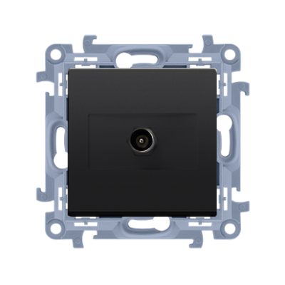 Simon 10 single TV socket final, black matt