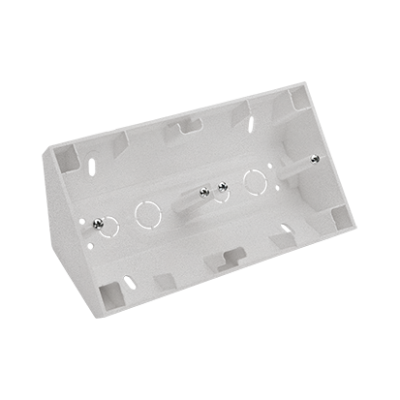 Simon 55 double surface mouted corner box, matt aluminum