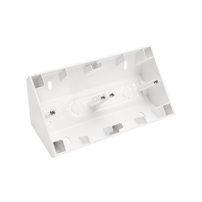 Simon 55 double surface mouted corner box, light gray matt