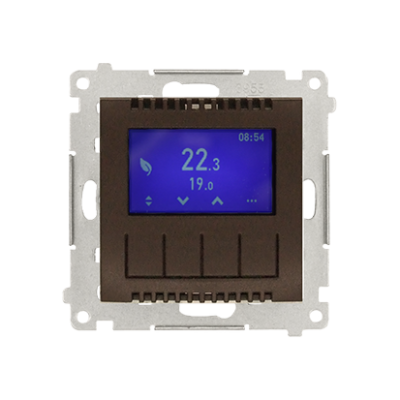 Simon 54 digital thermostat, bronze matt, metalic
