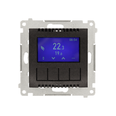 Simon 54 digital thermostat, anthracite, metalic