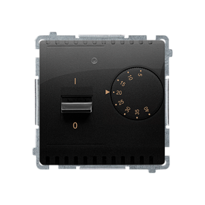 Simon Basic temperature regultor with outer sensor, black matt