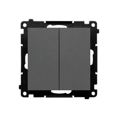 Simon 55 quadruple push button, 10AX, graphite mat