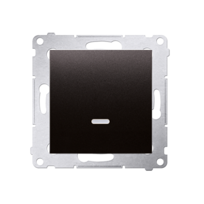Simon 54 single switch with indicator LED light, (module), 10AX, quick connection, anthracite, metalic