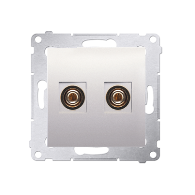 Simon 54 loudspeaker socket, cream white/electro white