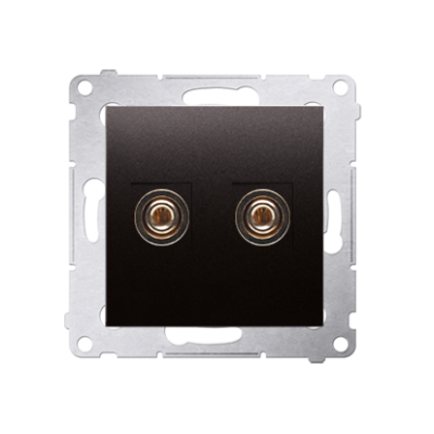 Simon 54 loudspeaker socket, anthracite, metalic