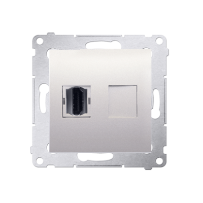 Simon 54 HDMI single socket, cream white/electro white