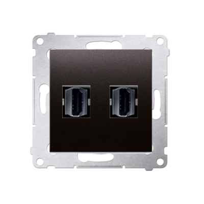 Simon 54 HDMI double socket, anthracite, metalic