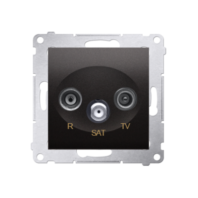 Simon 54 r-TV-SAT final aerial socket, atten.: 1dB, anthracite, metalic
