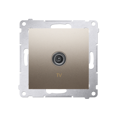 Simon 54 single TV socket final, gold matt, metalic