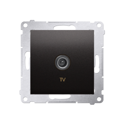 Simon 54 single TV socket final, anthracite, metalic