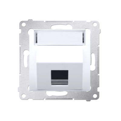 IT/telephone Keystone, diagonal socket cover with descriptive field, (module)