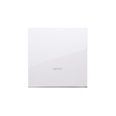 Simon 54 single button with light indicator box for switches and push buttons, white