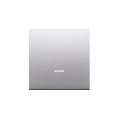 Simon 54 single button with light indicator box for switches and push buttons, silver matt, metalic