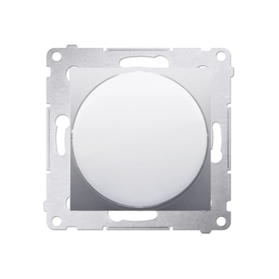 Simon 54 LED light indicator - white light, silver matt, metalic