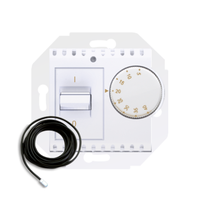 Simon 54 temperature regultor with outer sensor, white