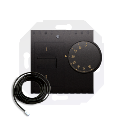 Simon 54 temperature regultor with outer sensor, anthracite, metalic