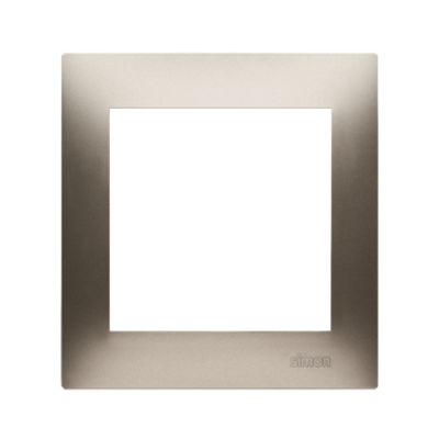 Simon 54 Premium single frame for plasterboard boxes, gold matt, metalic
