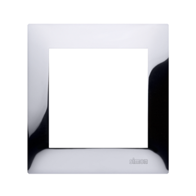 Simon 54 Premium single frame, metal, chrome, metallic