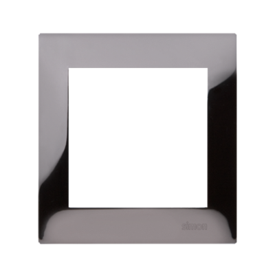 Simon 54 Premium single frame, metal, dark steel, metallic