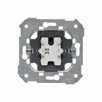 Single contact push button illuminated without pictogram, (Mechanism), Simon 82, IP20/IP44, 10AX