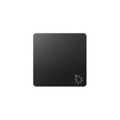 Simon 82 single rocker with "light" pictogram, graphite