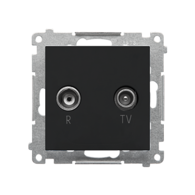 Simon 55 RTV final aerial socket, separated, module, black matt