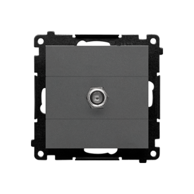 Simon 55 single earial socket type "F", module, graphite mat