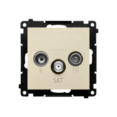 Simon 55 r-TV-SAT galinė antenos jungtis, modulis, matinis šampanas