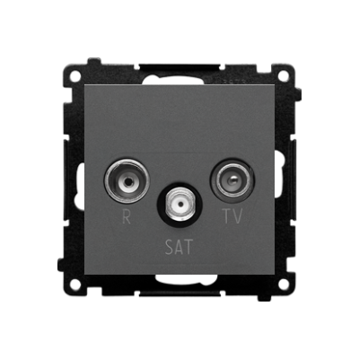 Simon 55 r-TV-SAT galinė antenos jungtis, modulis, matinis grafitas