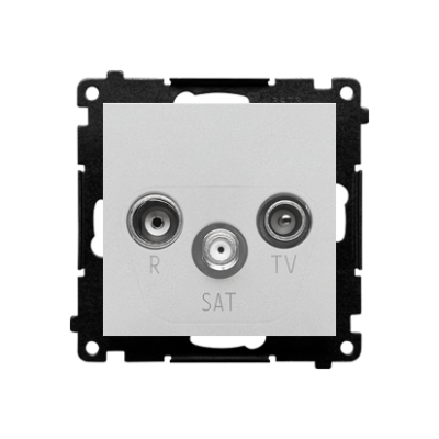 Simon 55 r-TV-SAT galinė antenos jungtis, modulis, matinis aliuminis