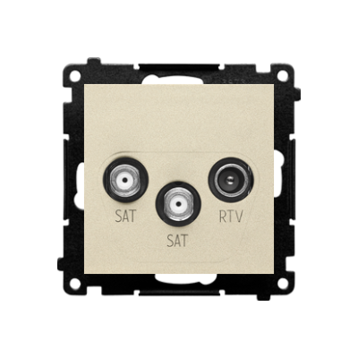 Simon 55 SAT-SAT-RTV dviguba antenos lizdas, modulis, matinis šampanas