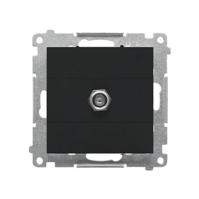 Simon 55 single earial socket type "F", module, black matt