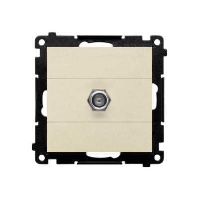 Simon 55 single earial socket type "F", module, champagne matt