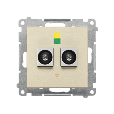 Simon 55 double equipontential socket, module, champagne matt