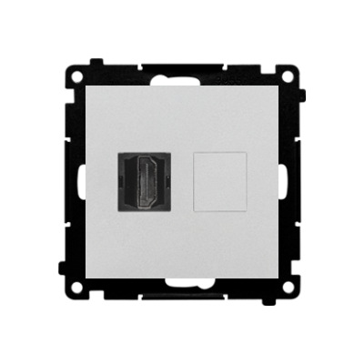 Simon 55 HDMI single socket, module, HDMI Standard: HDMI 1.4, matt aluminum